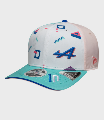 New Era Alpine Pierre Gasly Miami 9Seventy Stretch Snap Cap - White