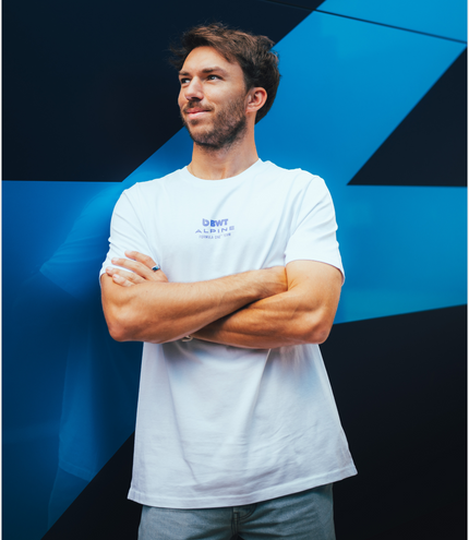 Alpine T-Shirt Décontracté Core Pilote Pierre Gasly Unisexe - Blanc