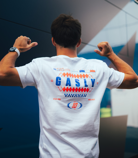 Alpine T-Shirt Décontracté Core Pilote Pierre Gasly Unisexe - Blanc