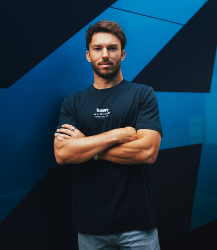 Alpine T-Shirt Décontracté Core Pilote Pierre Gasly Unisexe - Bleu Marine