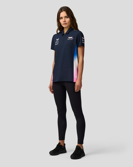 BWT Alpine Formula One Team Polo Officiel Femme - Bleu Marine