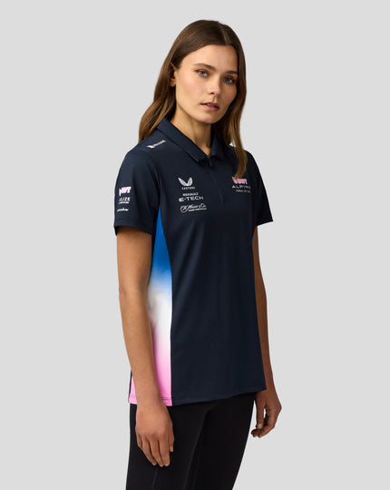 BWT Alpine Formula One Team Polo Officiel Femme - Bleu Marine