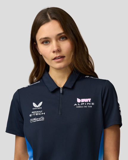 BWT Alpine Formula One Team Polo Officiel Femme - Bleu Marine