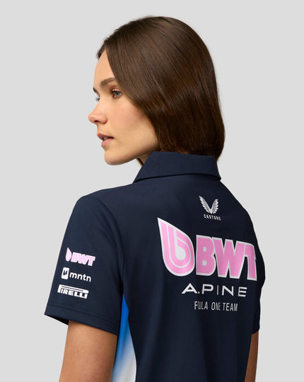 BWT Alpine Formula One Team Polo Officiel Femme - Bleu Marine