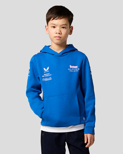 BWT Alpine Formula One Team Kit Juniors Pullover Hoodie - Lapis Blue