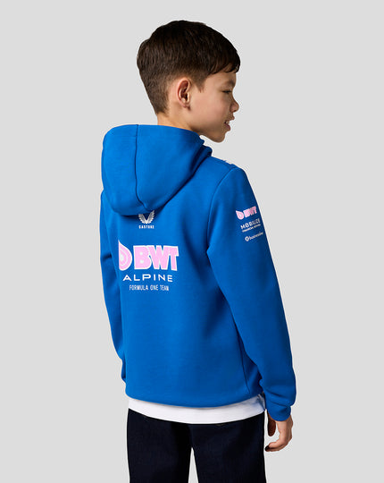 BWT Alpine Formula One Team Kit Juniors Pullover Hoodie - Lapis Blue