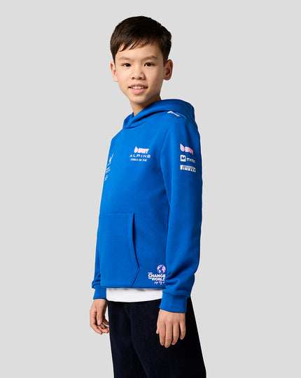 BWT Alpine Formula One Team Kit Juniors Pullover Hoodie - Lapis Blue