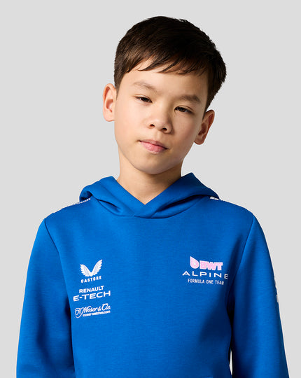 BWT Alpine Formula One Team Kit Juniors Pullover Hoodie - Lapis Blue
