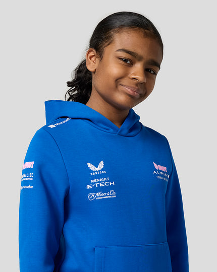 BWT Alpine Formula One Team Kit Juniors Pullover Hoodie - Lapis Blue