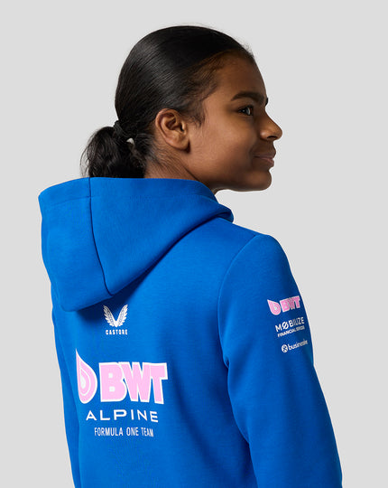 BWT Alpine Formula One Team Kit Juniors Pullover Hoodie - Lapis Blue