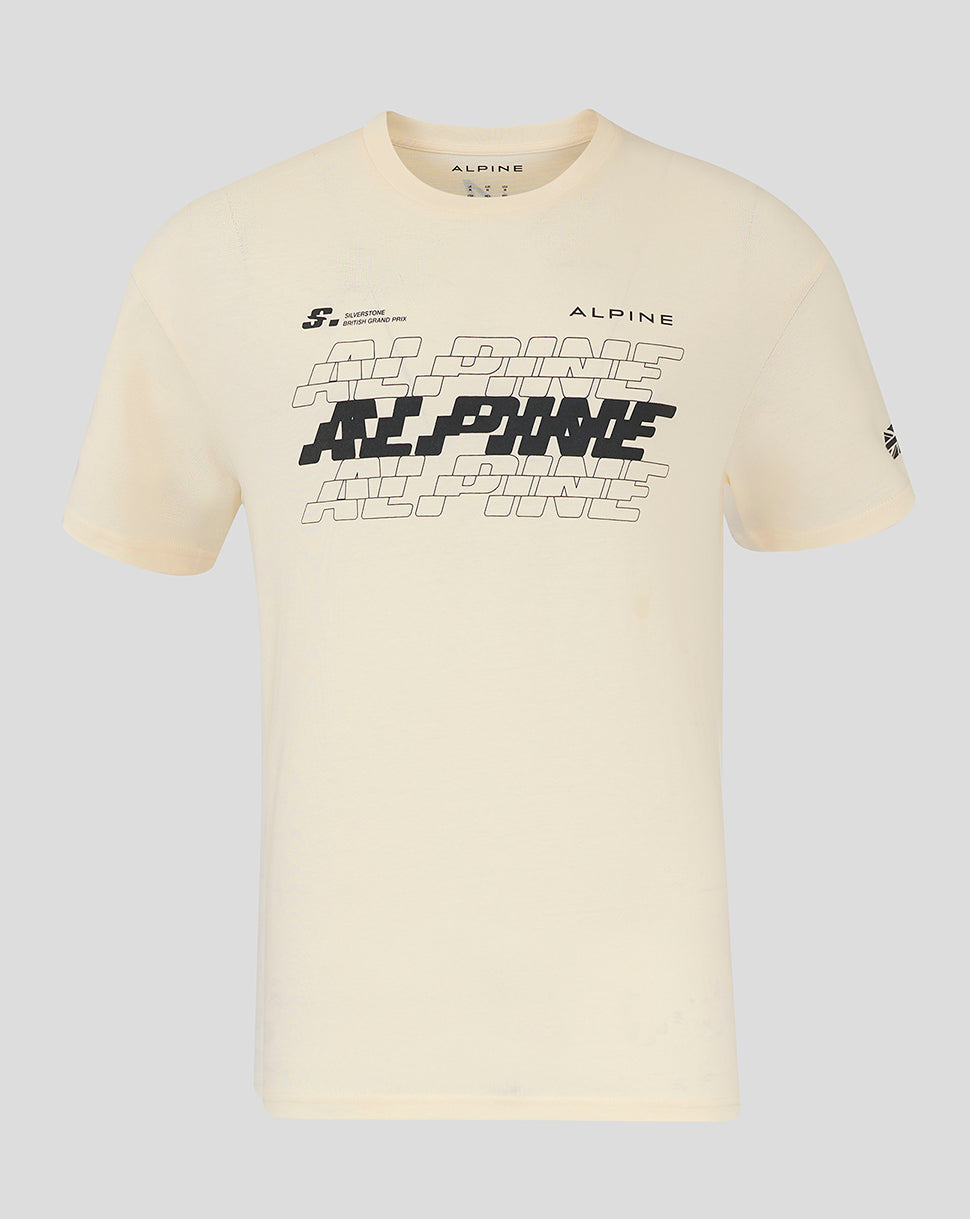 BWT Alpine Formula One Team T-Shirt Silverstone Oversized Unisexe - BEIGE