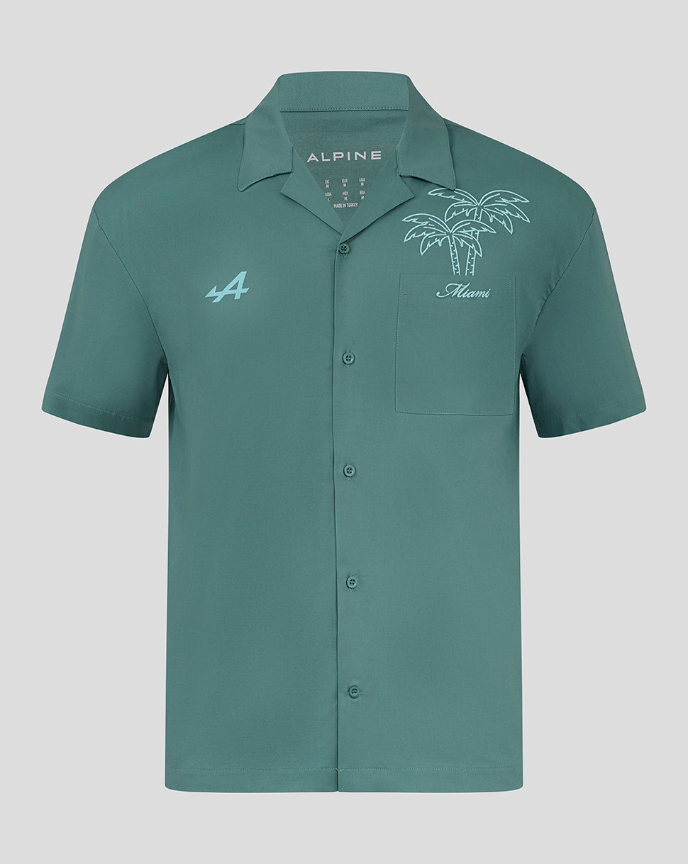 BWT Alpine Formula One Team Chemise Bowling Miami Manches Courtes Oversized Unisexe