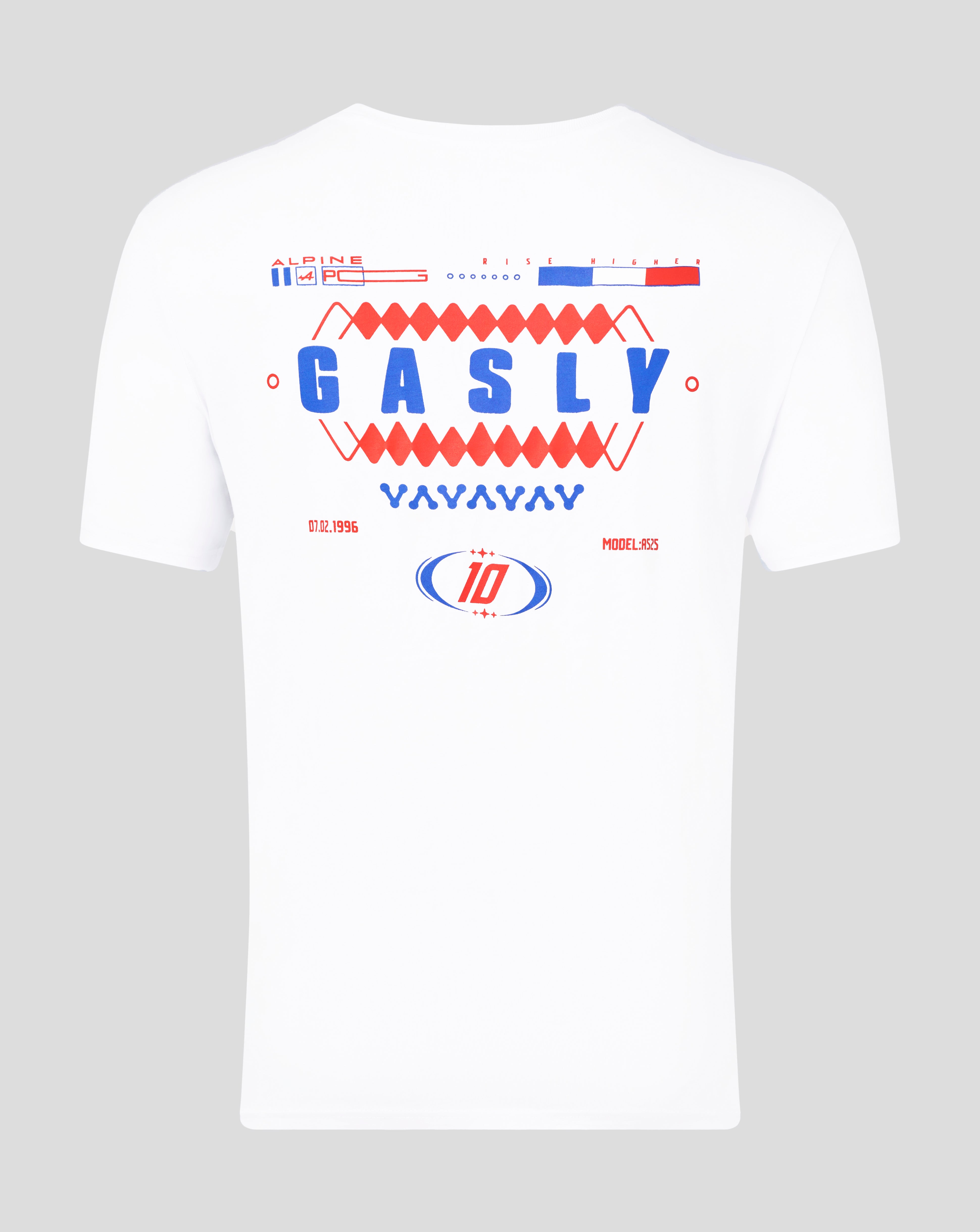 Alpine T-Shirt Décontracté Core Pilote Pierre Gasly Unisexe - Blanc