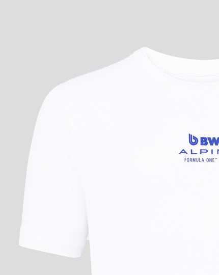 Alpine T-Shirt Décontracté Core Pilote Pierre Gasly Unisexe - Blanc