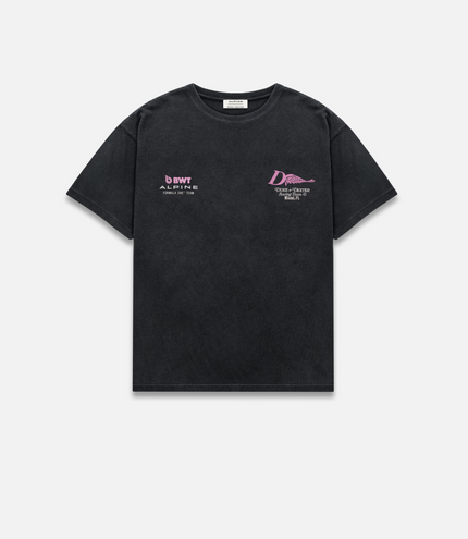 BWT Alpine Formula One Team x Duke and Dexter Unisex Helmet Washed Black T-Shirt