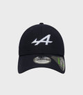 Navy New Era Alpine Repreve 9Forty cap with white embroidered logo on crown