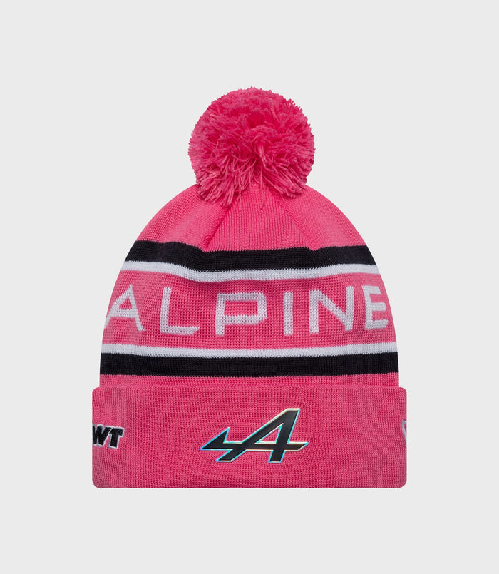 Bonnet Pierre Gasly Cuff Knit Pop New Era Alpine - Rose