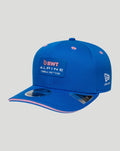 Blue BWT Alpine Formula One Team 9Seventy cap with front patch, pink under brim, pink eyelets, and New Era logo
