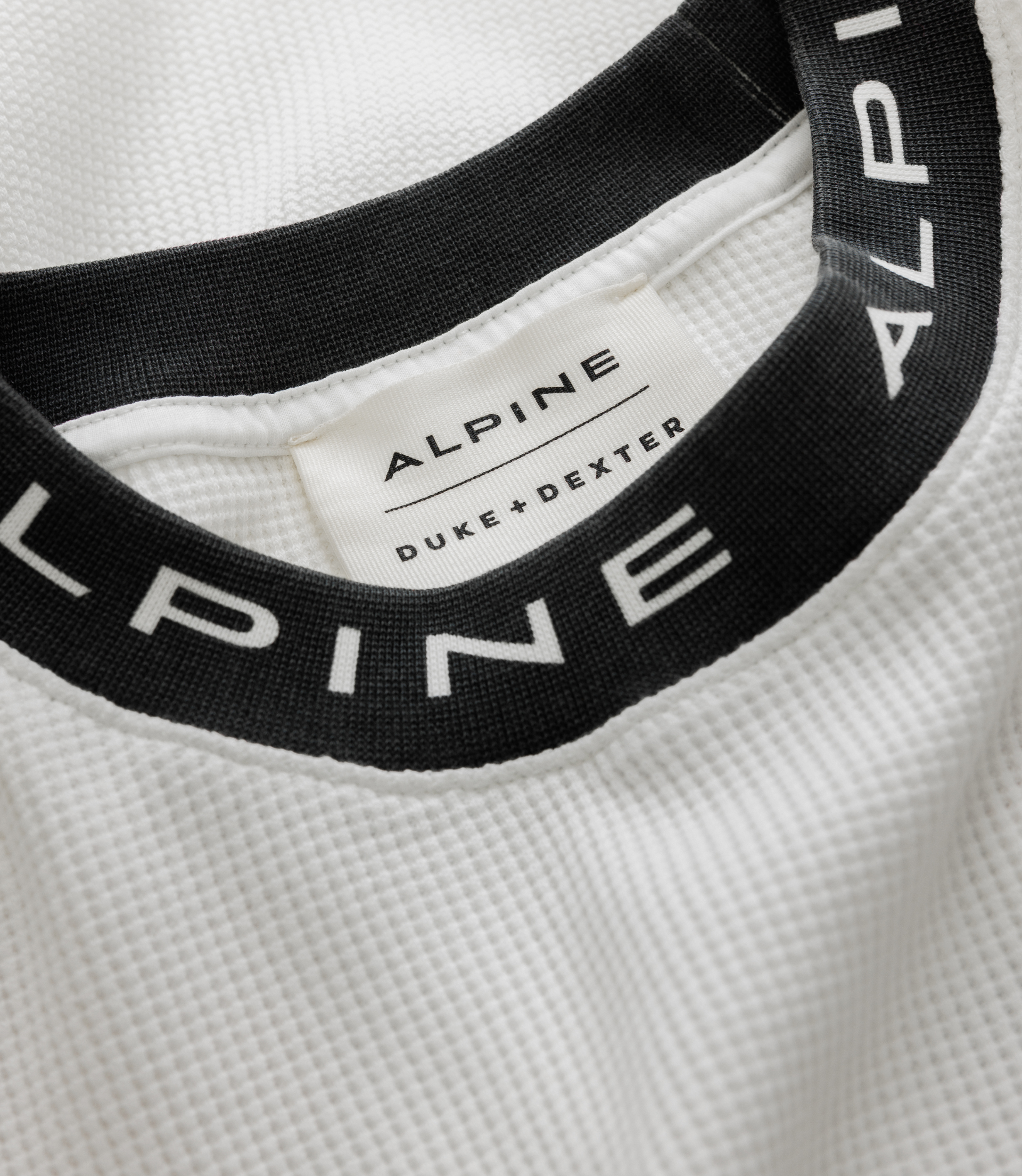 BWT Alpine Formula One Team x Duke and Dexter Unisex Vintage White Waffle Long-Sleeve