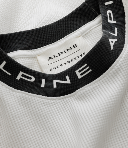 BWT Alpine Formula One Team x Duke and Dexter Unisex Vintage White Waffle Long-Sleeve