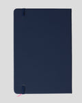 Navy BWT Alpine Formula One Team notepad with rounded corners and blue and pink ribbon bookmarks