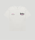 White vintage Duke & Dexter T shirt with BWT Alpine logo on chest