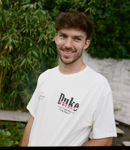 Unisex BWT Alpine Formula One Team X Duke & Dexter Vintage White T-Shirt - White