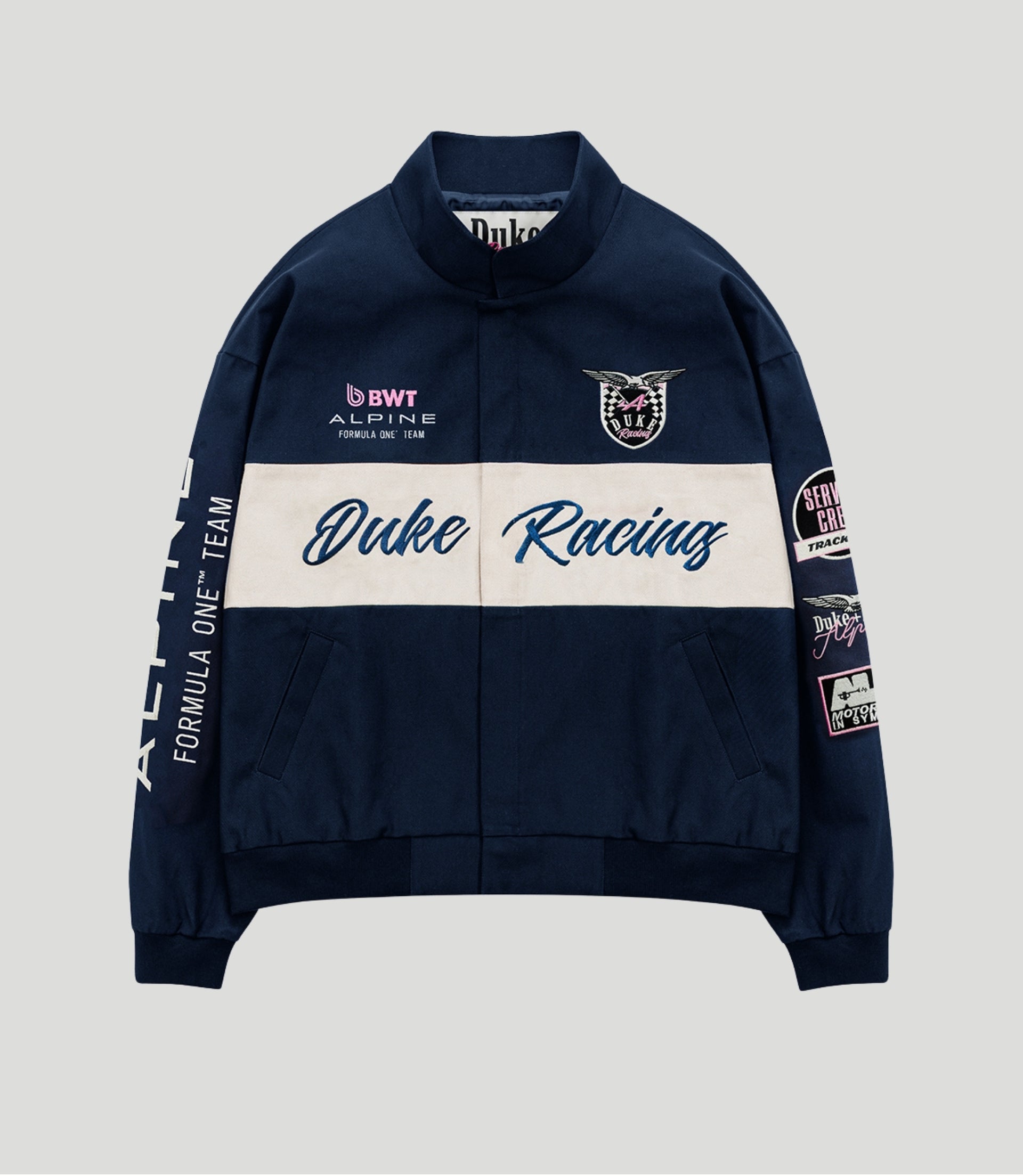Unisex BWT Alpine Formula One Team X Duke & Dexter Navy Racing Jacket - Navy