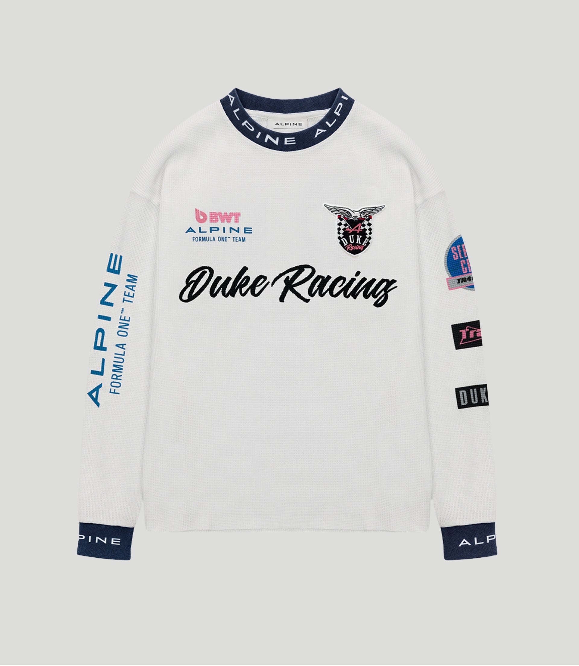 Unisex BWT Alpine Formula One Team X Duke & Dexter White Waffle - White