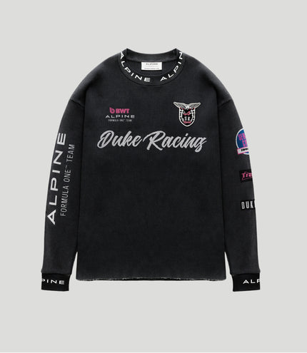 Unisex BWT Alpine Formula One Team X Duke & Dexter Washed Black Waffle - Black
