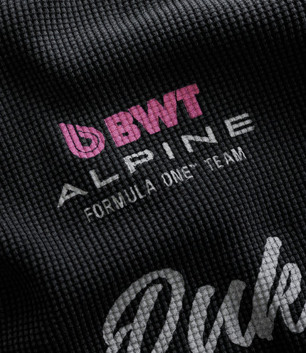 Unisex BWT Alpine Formula One Team X Duke & Dexter Washed Black Waffle - Black