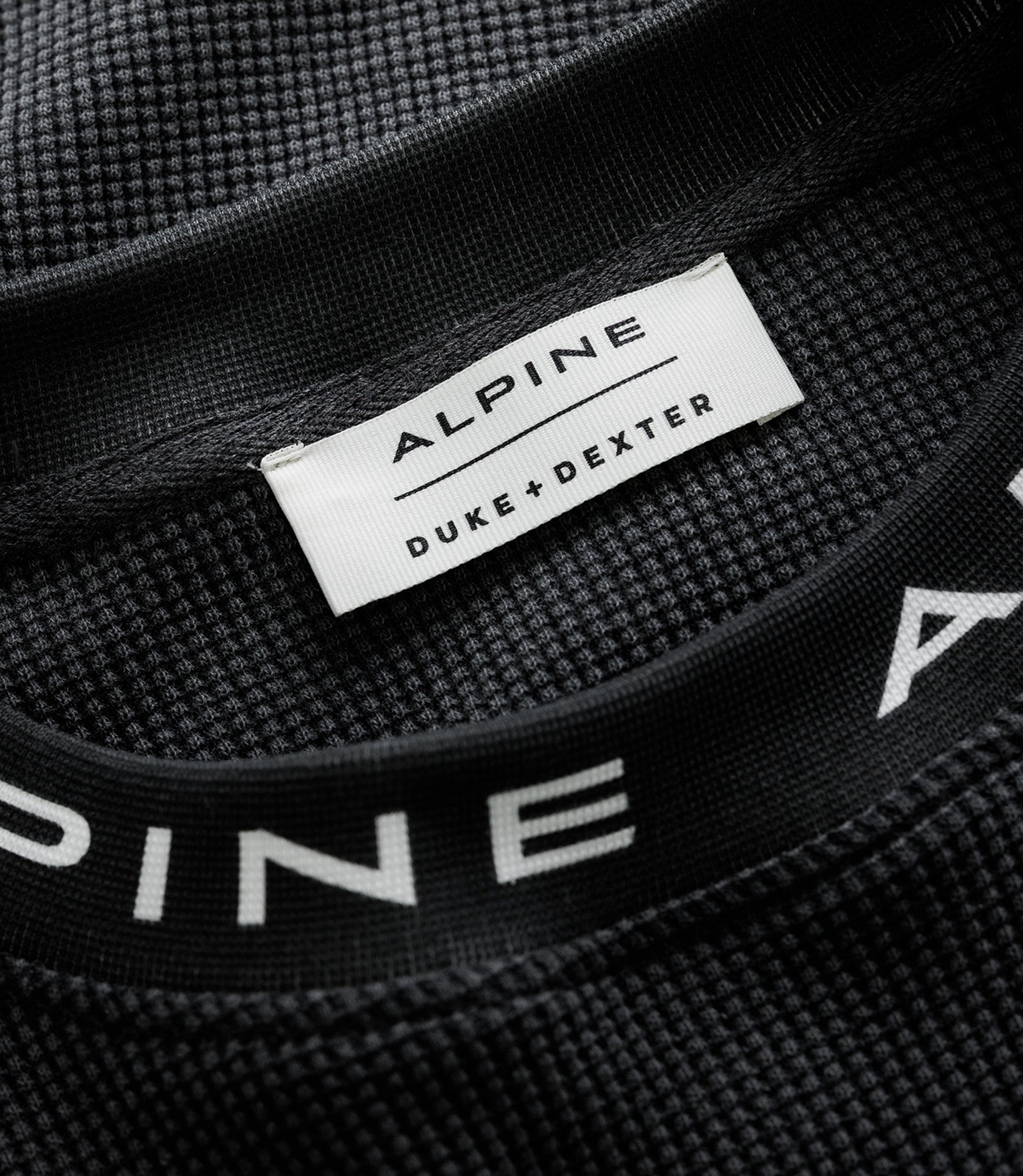 Unisex BWT Alpine Formula One Team X Duke & Dexter Washed Black Waffle - Black