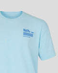 Light blue unisex World Tour T shirt with Alpine Formula One Team front chest print.