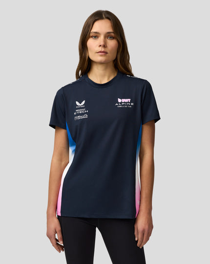 BWT Alpine Formula One Team T-Shirt Officiel Femme - Bleu Marine