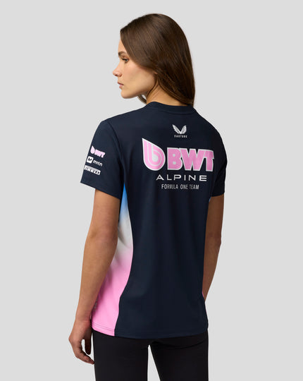 BWT Alpine Formula One Team T-Shirt Officiel Femme - Bleu Marine