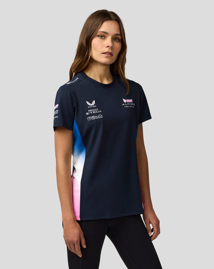 BWT Alpine Formula One Team T-Shirt Officiel Femme - Bleu Marine