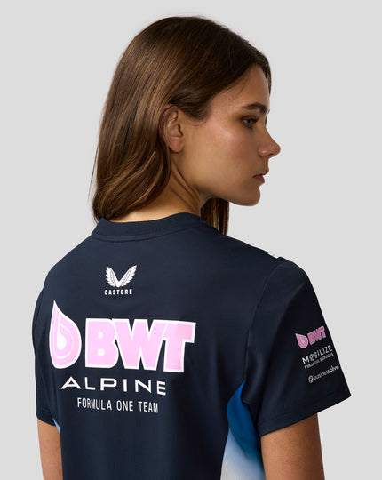 BWT Alpine Formula One Team T-Shirt Officiel Femme - Bleu Marine