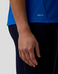 Blue Official Women's Formula One Team Set Up T Shirt close up on the hem with AerTek branding