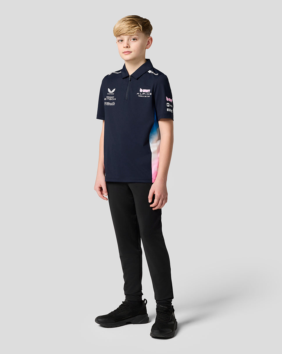 BWT Alpine Formula One Team Official Juniour Polo Shirt - Navy