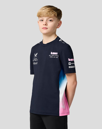 BWT Alpine Formula One Team Junior Official Set Up T-Shirt - Navy