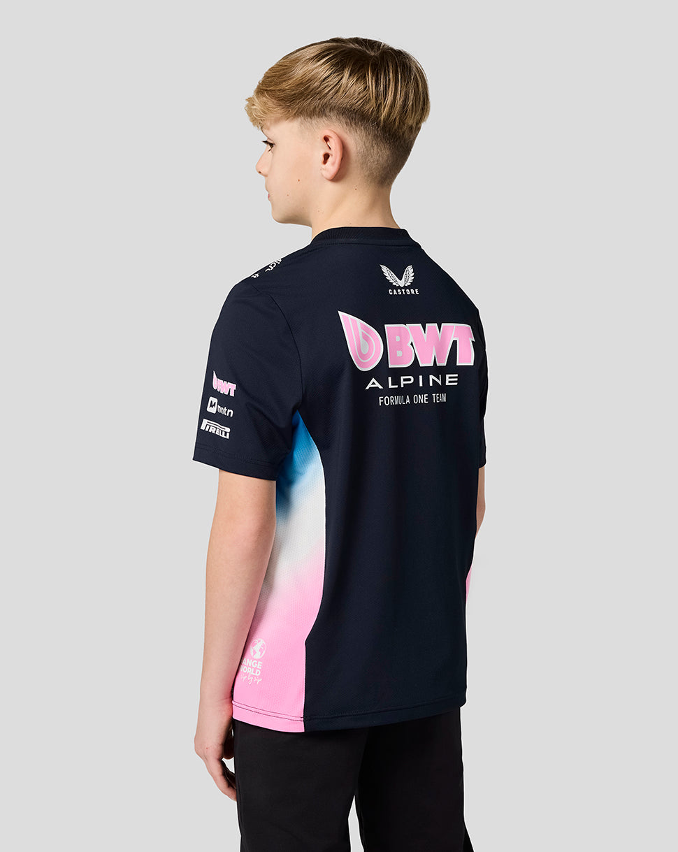 BWT Alpine Formula One Team Junior Official Set Up T-Shirt - Navy