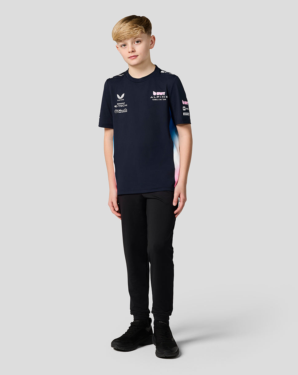 BWT Alpine Formula One Team Junior Official Set Up T-Shirt - Navy