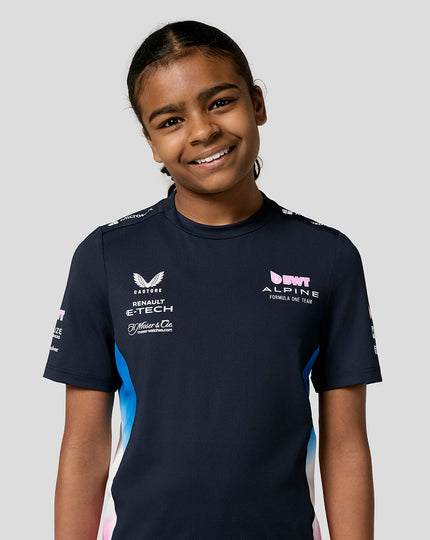 BWT Alpine Formula One Team Junior Official Set Up T-Shirt - Navy