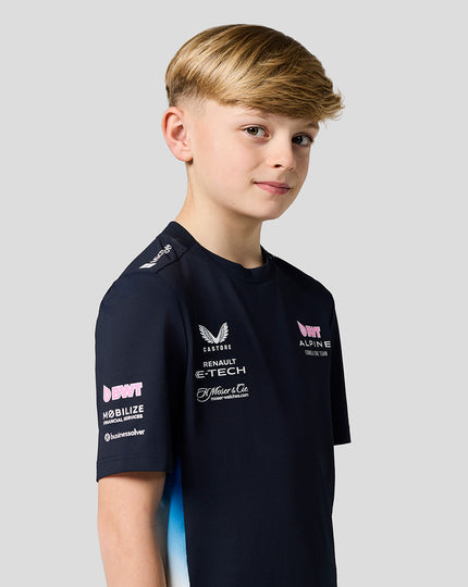 BWT Alpine Formula One Team Junior Official Set Up T-Shirt - Navy