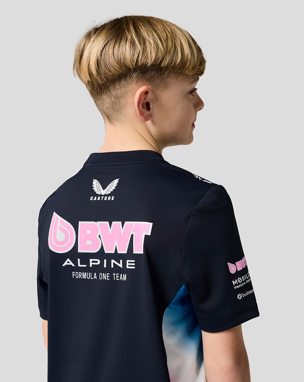 BWT Alpine Formula One Team Junior Official Set Up T-Shirt - Navy