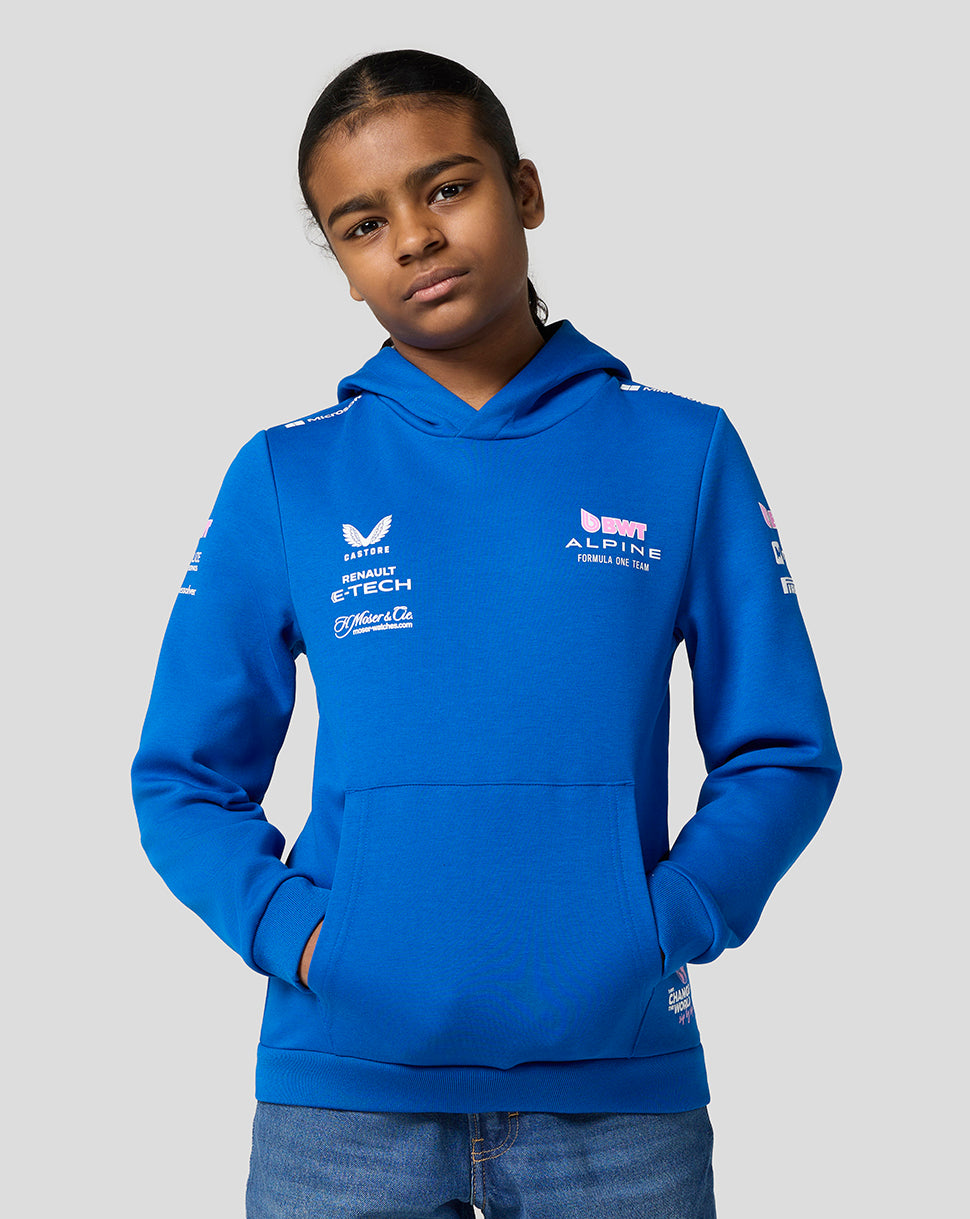 BWT Alpine F1 Team Kit Juniors Pullover Hoodie - Lapis Blue