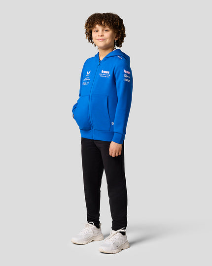 BWT Alpine F1 Team Kit Juniors Full Zip Hoodie - Lapis Blue