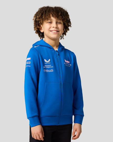 BWT Alpine Formula One Team Sweat à Capuche Zippé Officiel Junior - Bleu Lapis