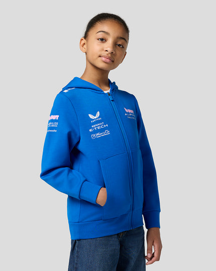 BWT Alpine F1 Team Kit Juniors Full Zip Hoodie - Lapis Blue