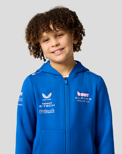 BWT Alpine F1 Team Kit Juniors Full Zip Hoodie - Lapis Blue